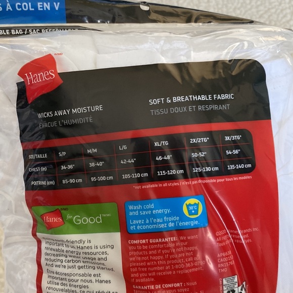 Hanes V-necks T shirts NEW - Picture 3 of 3